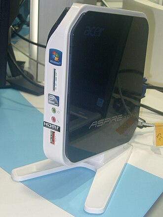 Compact mini PC on desk